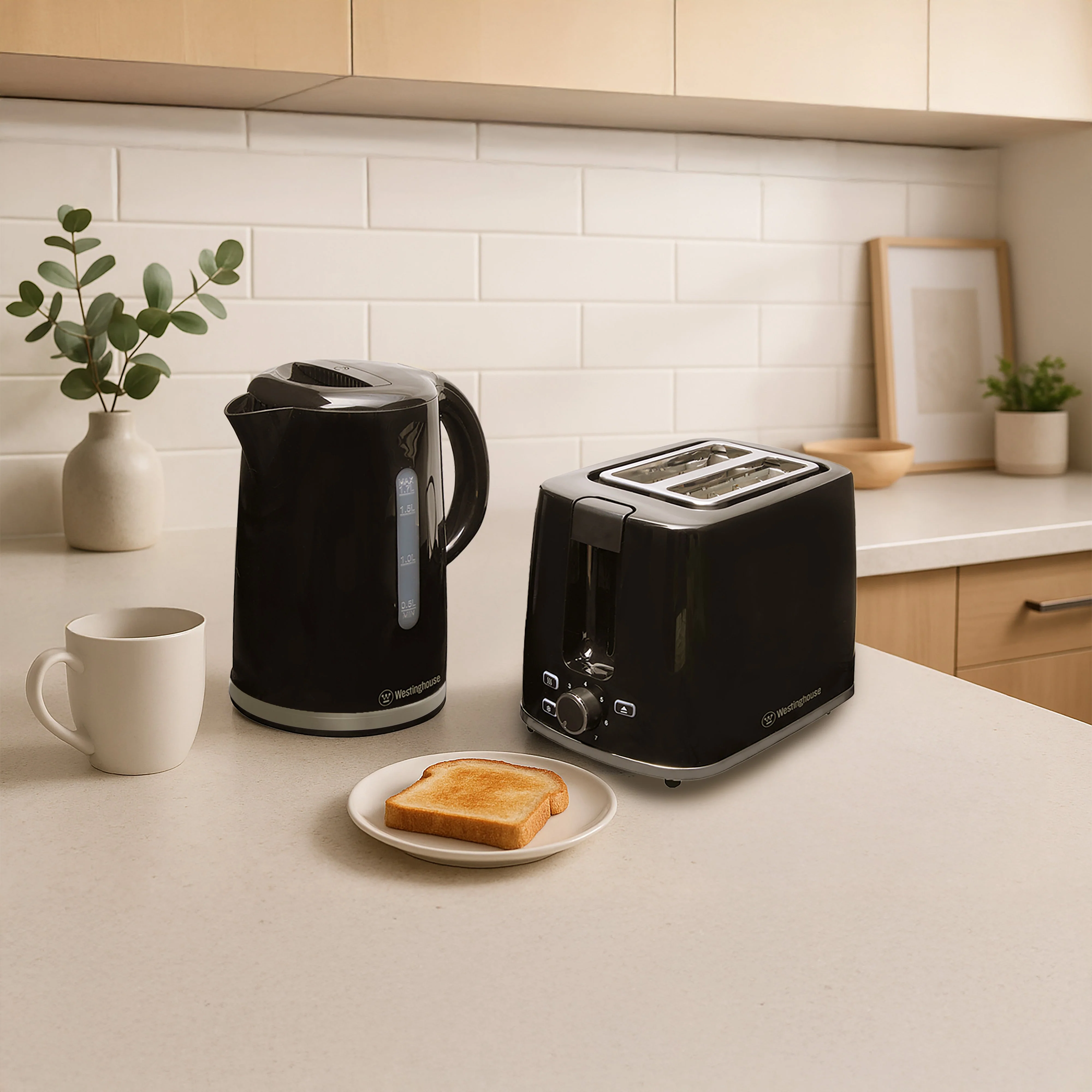 Westinghouse WHTS2S12K 2-Slice Toaster with Chrome Trim (Black) - Image 3