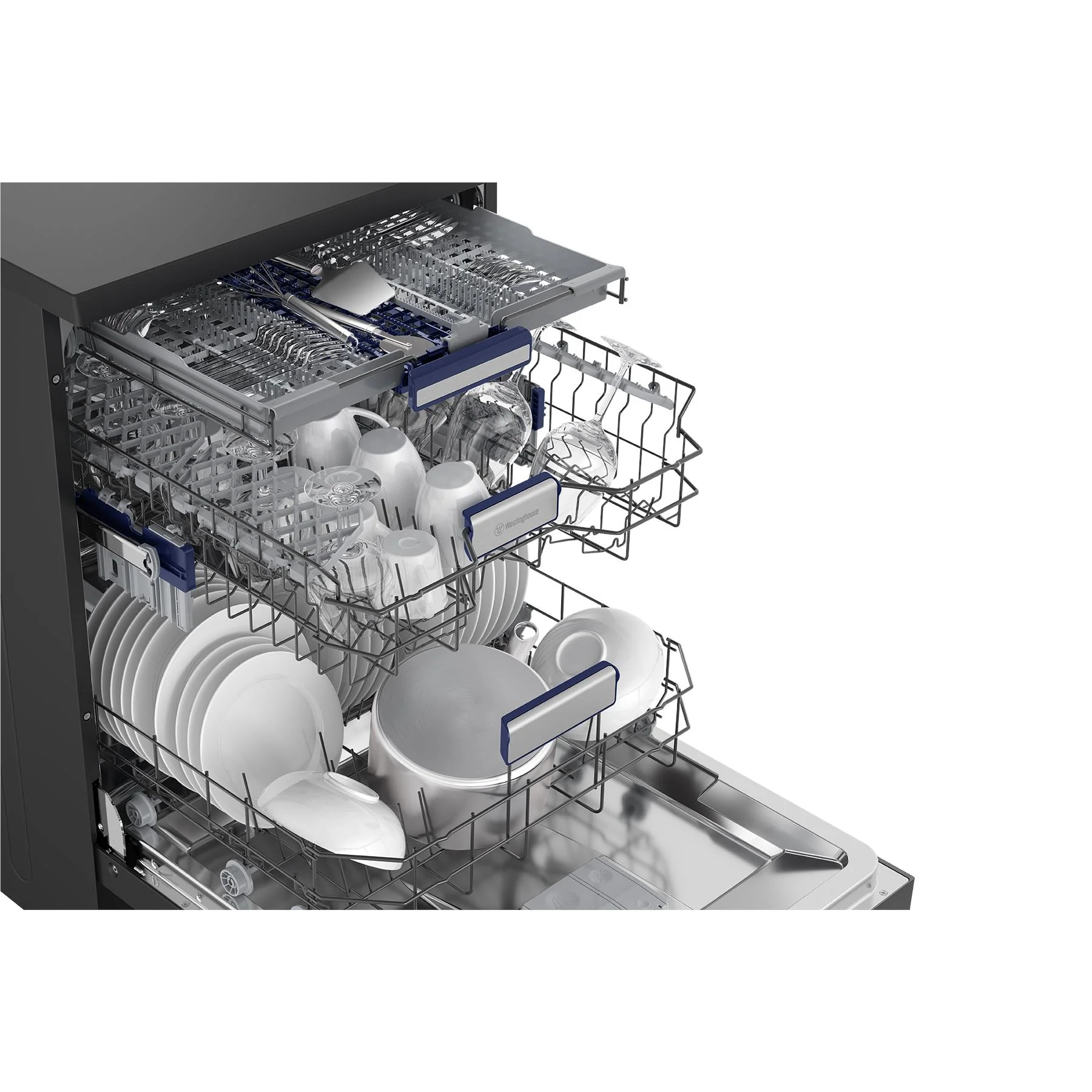 Westinghouse WSF6608KXB 15-Place Setting Freestanding Dishwasher (Dark Stainless Steel) - Image 5