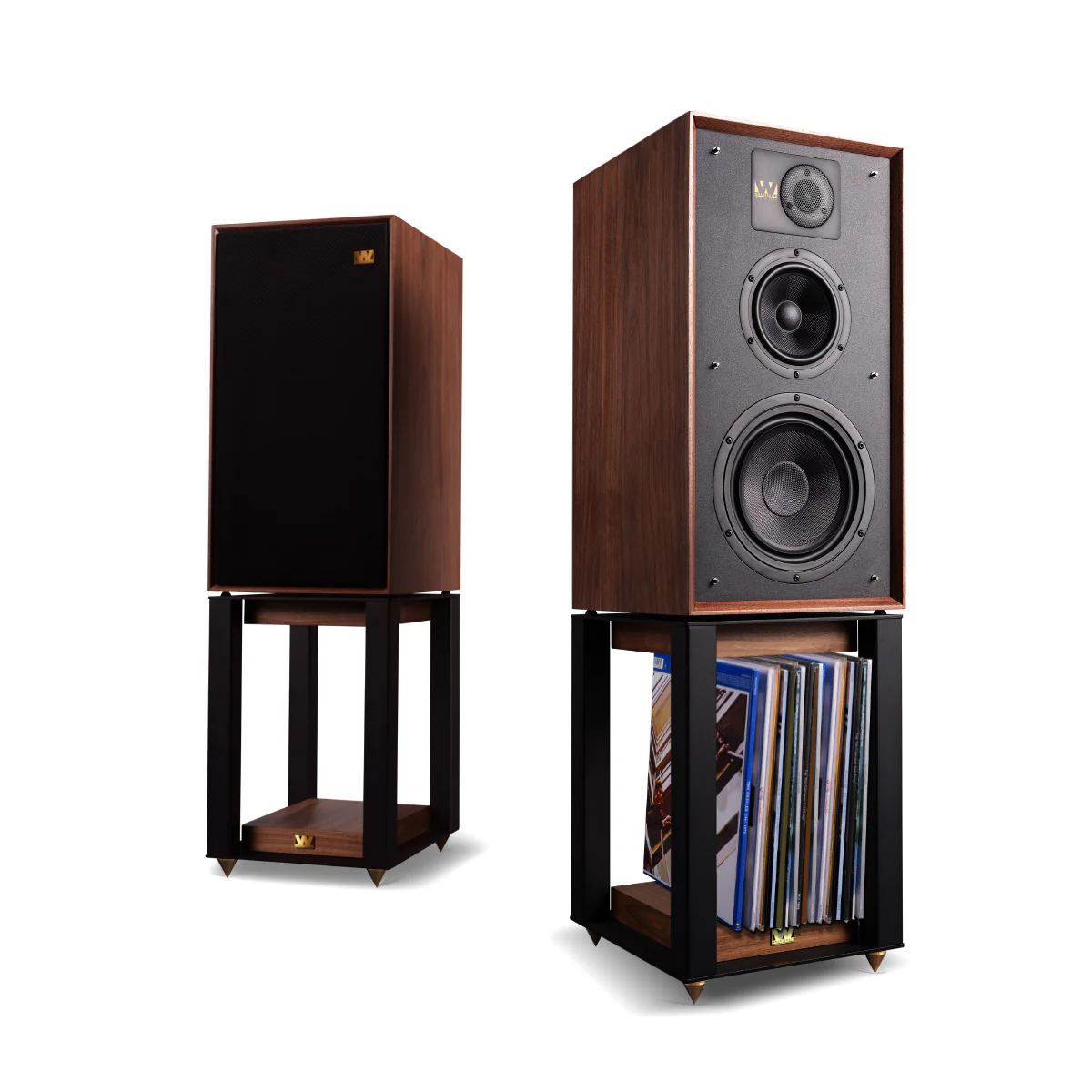 Wharfedale LINTON 85th Loudspeakers with Floor Stands - Pair (Walnut) - Image 2