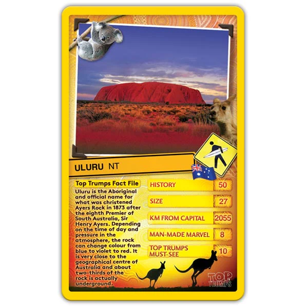 Winning Moves Top Trumps: Australia Top 30 Things to See Board Game - Image 4