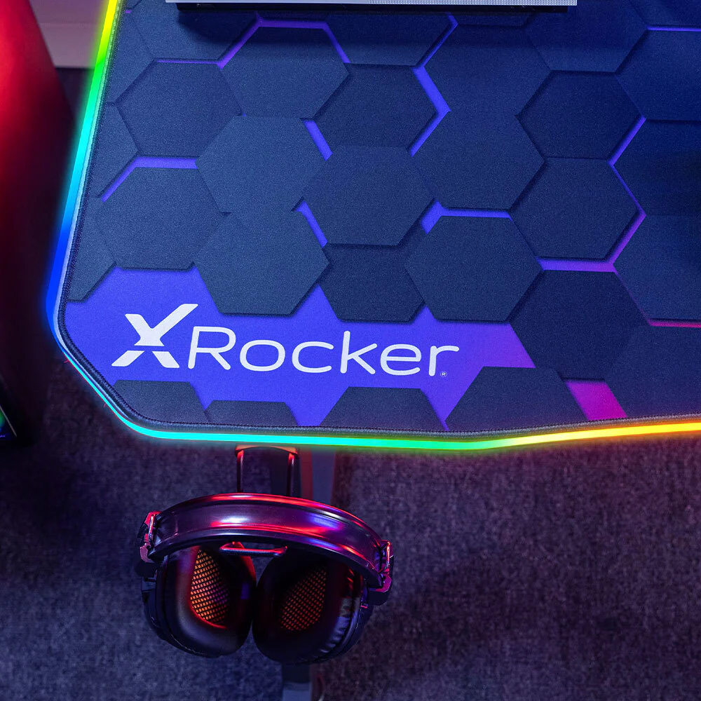 X Rocker Pulsar RGB XL Aluminium Gaming Desk with Neo Motion and Wireless Charging - Image 5
