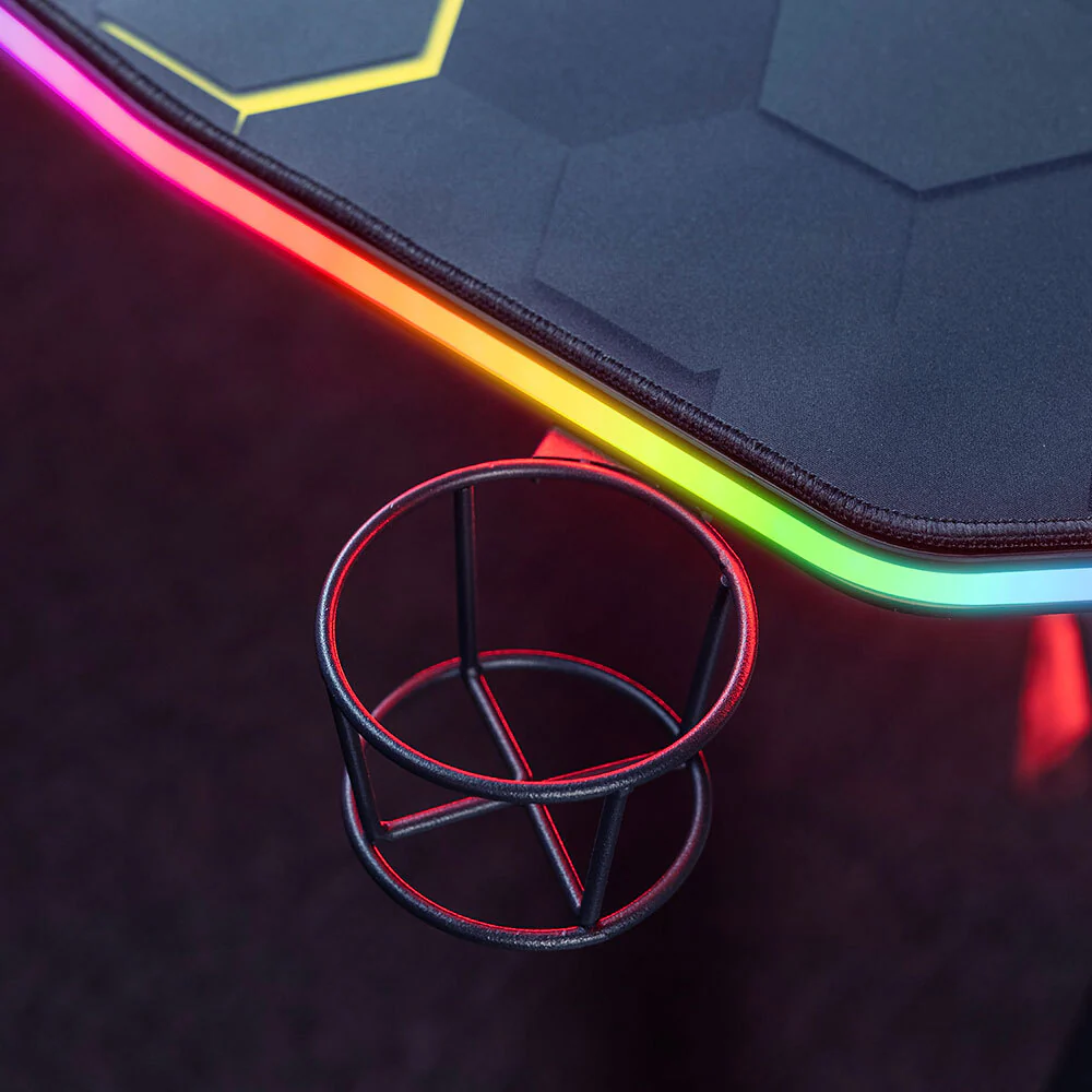 X Rocker Pulsar RGB XL Aluminium Gaming Desk with Neo Motion and Wireless Charging - Image 6