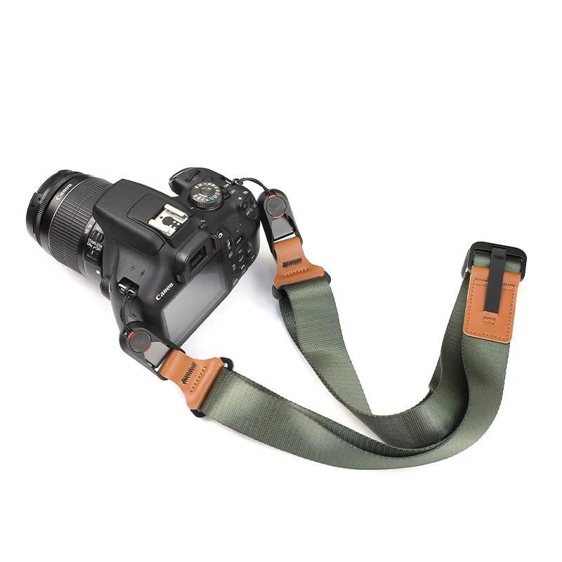 XCD Premium Wide Camera Neck Strap (Olive/Tan) - Image 2