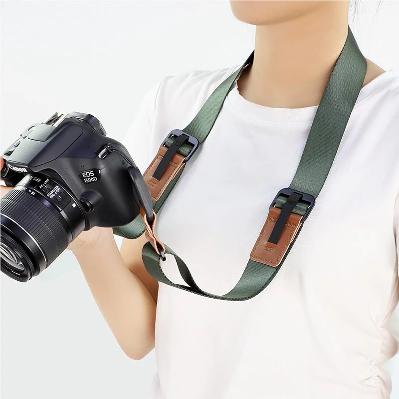 XCD Premium Wide Camera Neck Strap (Olive/Tan) - Image 3
