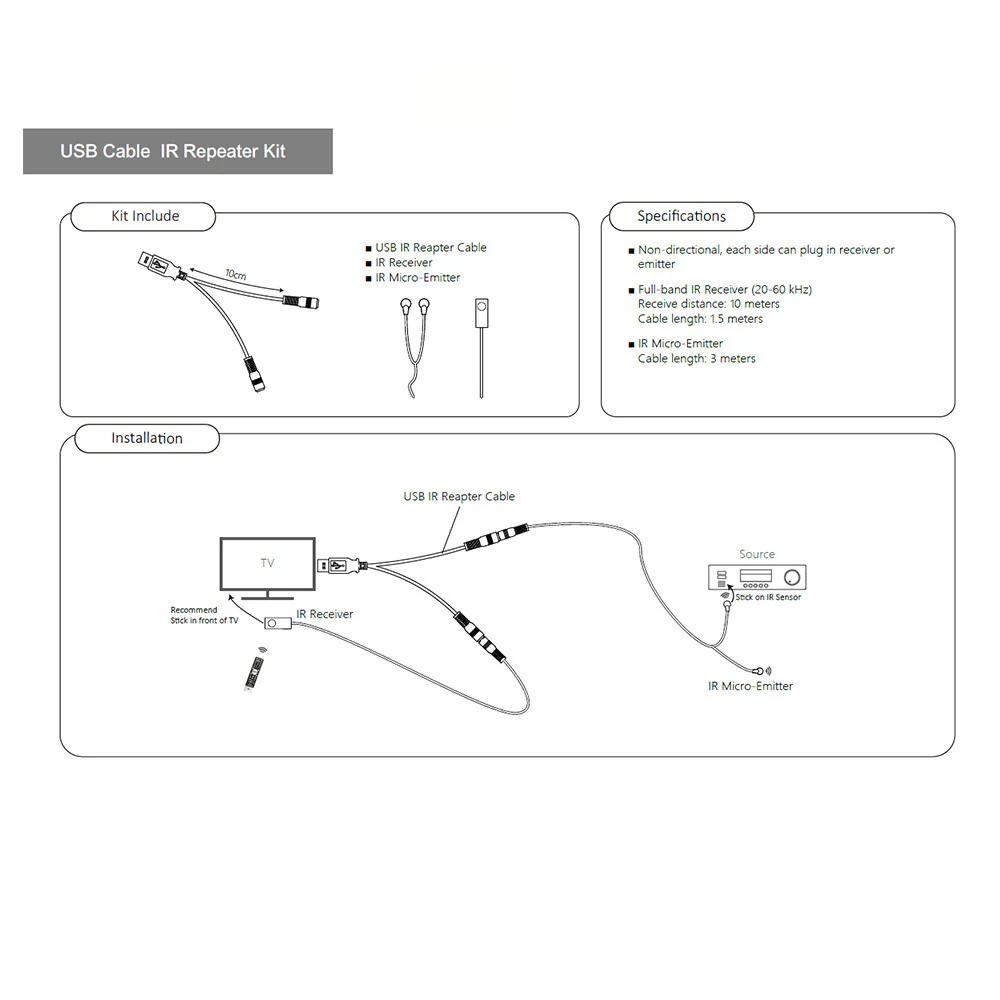 Xcessories IR USB Powered Extender with Receiver & Transmitter - Image 4