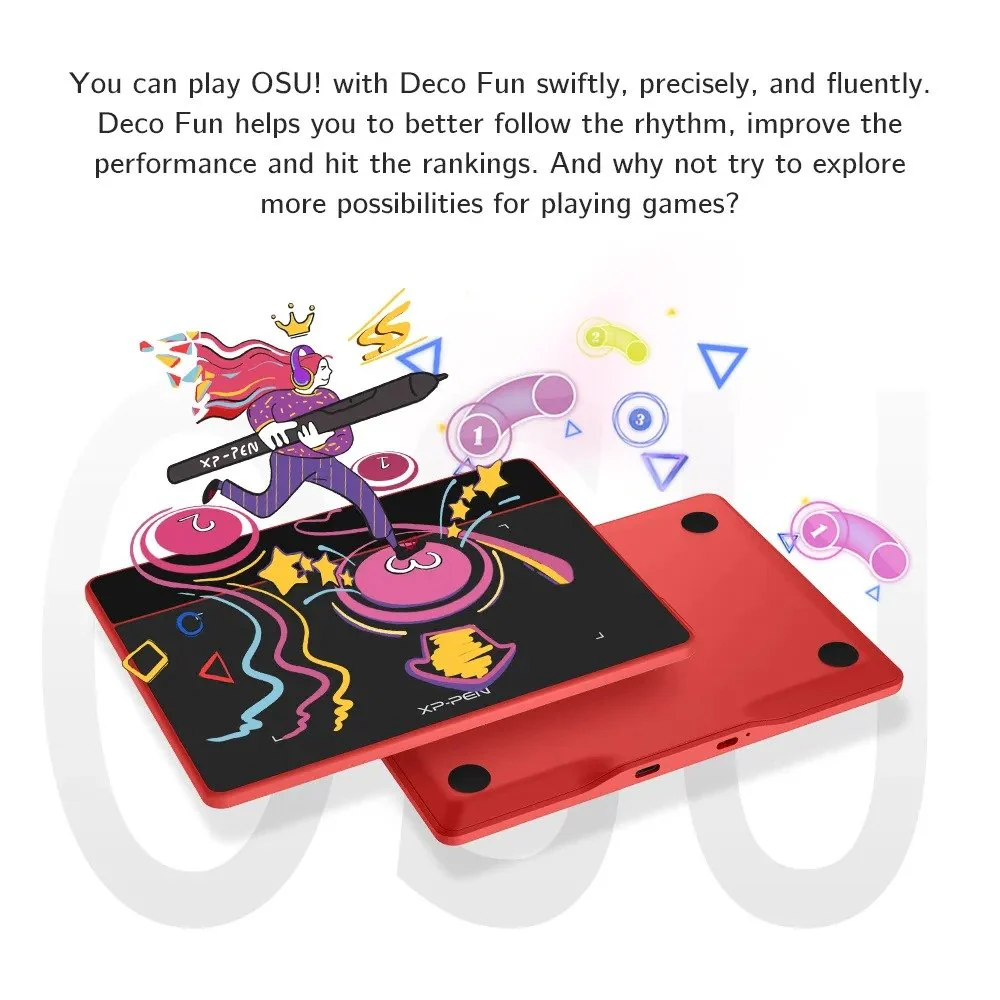 XPPen Deco Fun XS Graphics Tablet - Black - Image 5