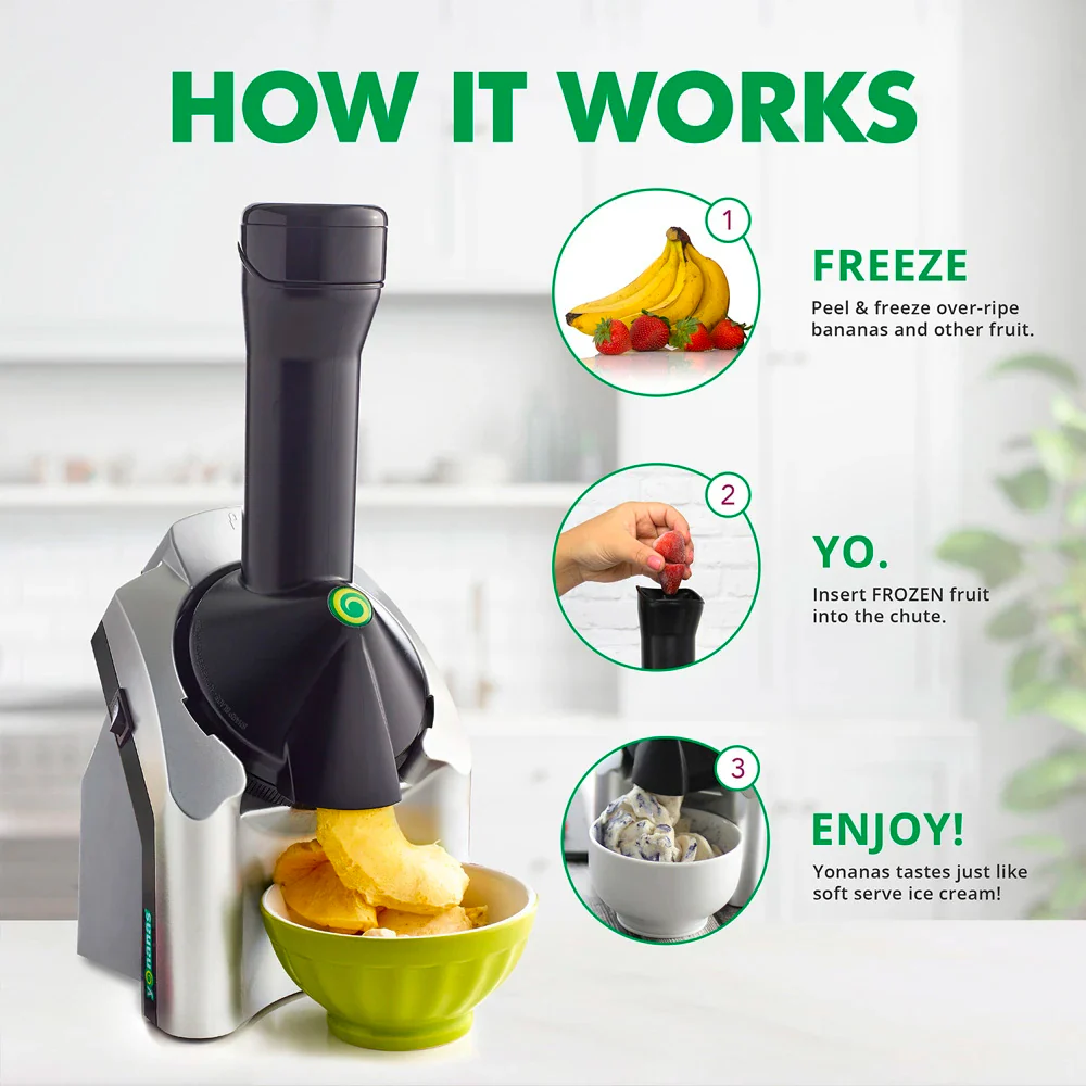 Yonanas Electric Dessert/Frozen Ice Fruit 200W Silver - Image 6