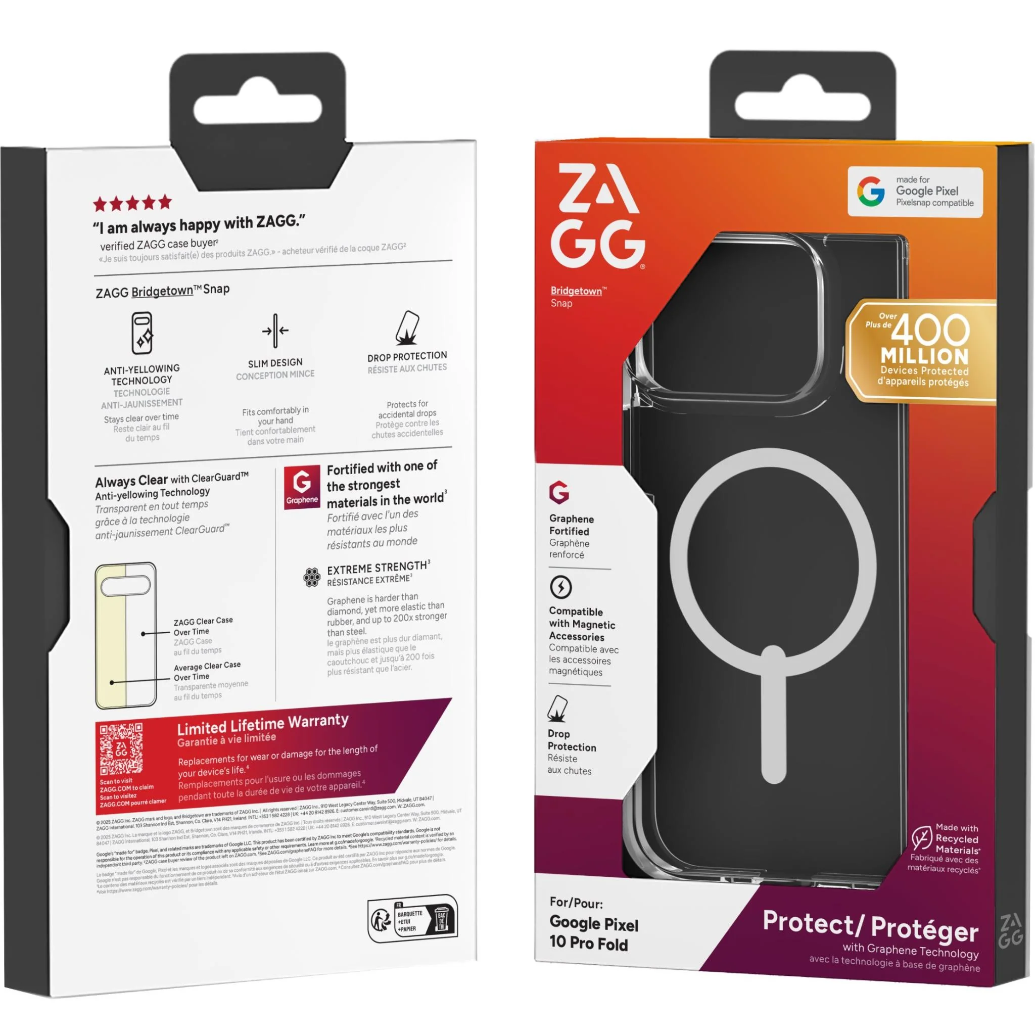 ZAGG Bridgetown Snap Magnetic Case for Google Pixel 10 Pro Fold (Clear) - Image 10