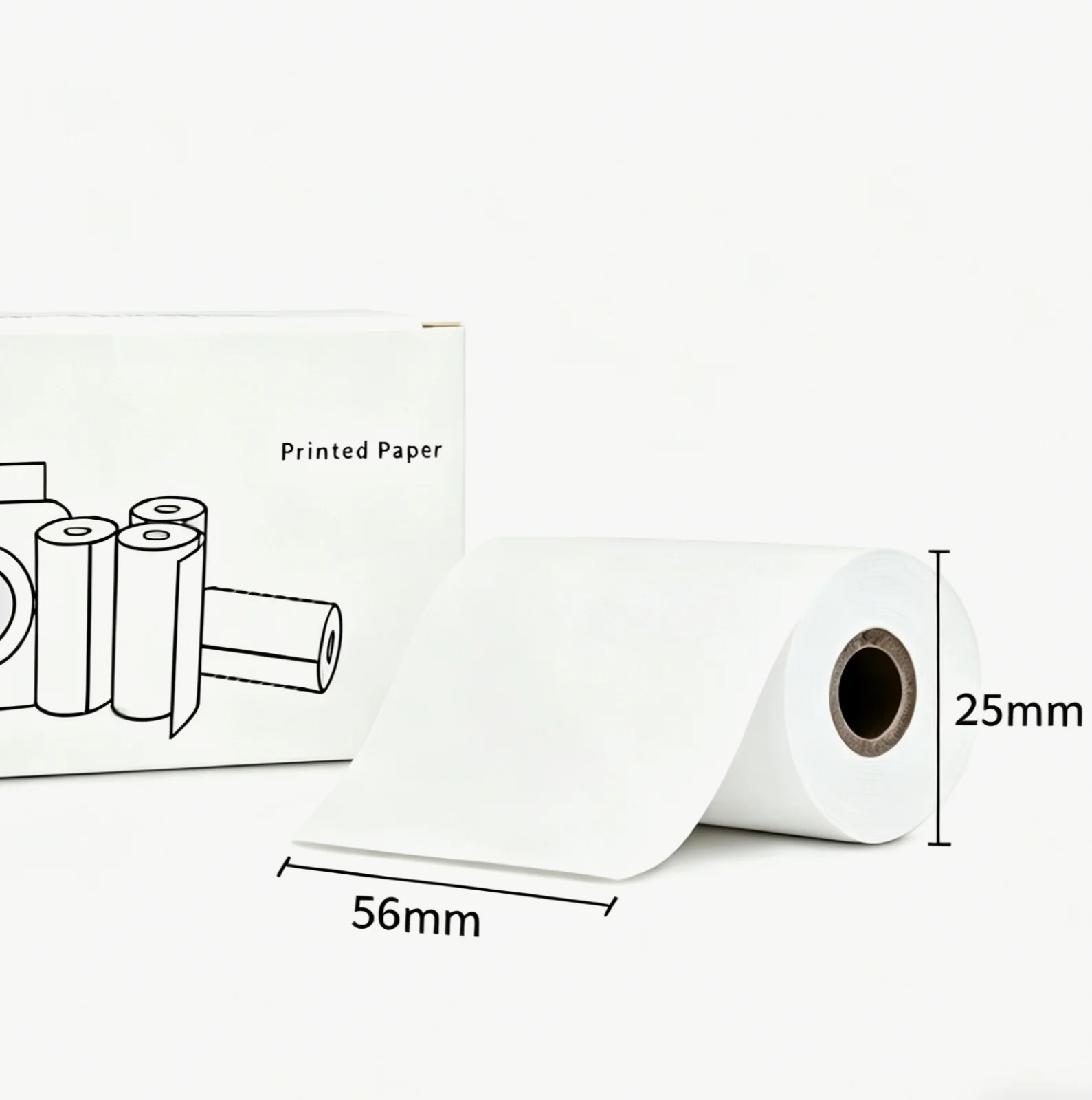 ZLOS LS01A  Thermal Printer Paper Rolls 56*25mm（5 rolls） - Image 2